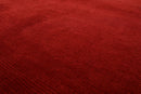 9'1" x 11'11" Hand Knotted Tibetan Wool Ribbed Designer Oriental Area Rug Red
