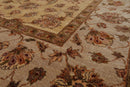 8'8" x 11'11" Hand Knotted Wool Agra Vegetable Dyes Oriental Area Rug Caramel