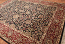 9x12 Black, Rust Hand Knotted Traditional 100% Wool Persian Oriental Area Rug