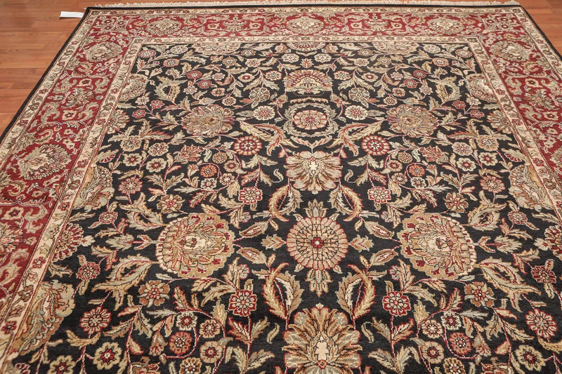 9x12 Black, Rust Hand Knotted Traditional 100% Wool Persian Oriental Area Rug