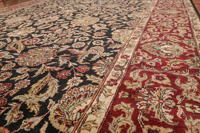 9x12 Black, Rust Hand Knotted Traditional 100% Wool Persian Oriental Area Rug