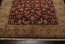 6'3" x 9'2" Hand Knotted 100% Wool Traditional Agra Oriental Area Rug Wine