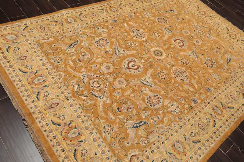6' x 8'7" Hand Knotted Wool Tabriz 16/18 Pak Persian 300 KPSI Area Rug Caramel