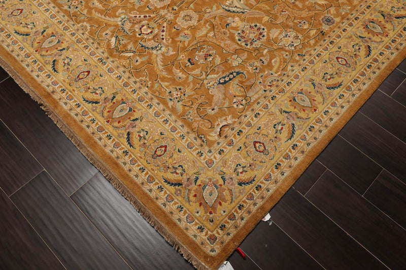 6' x 8'7" Hand Knotted Wool Tabriz 16/18 Pak Persian 300 KPSI Area Rug Caramel