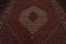 8x10 Red Hand Knotted Wool Authentic Bidjar medallion 300 KPSI Persian Oriental Area Rug