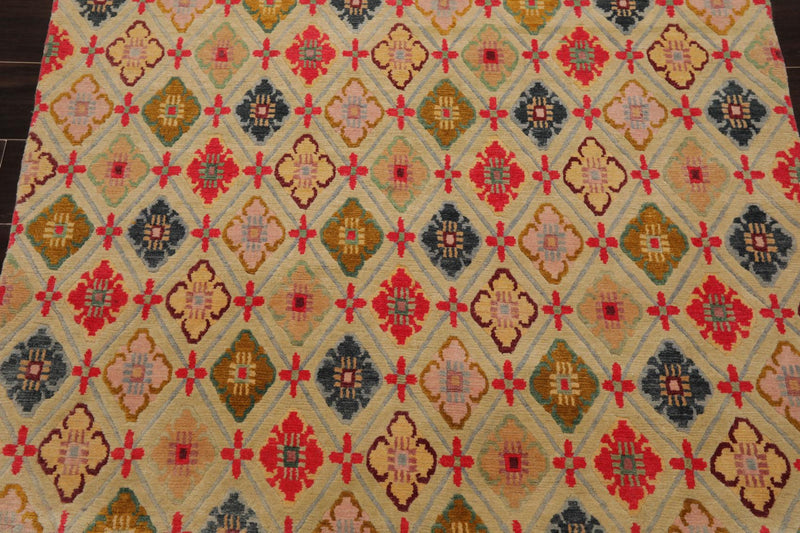 3'11" x 5'8" Swiss Wash Hand Knotted Wool Tibetan Classic Phurba Dorje Area Rug