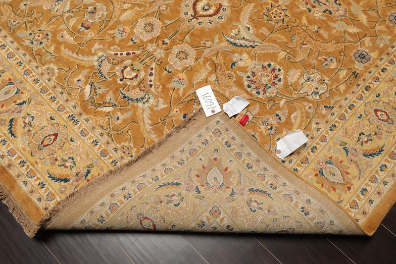 6' x 8'7" Hand Knotted Wool Tabriz 16/18 Pak Persian 300 KPSI Area Rug Caramel