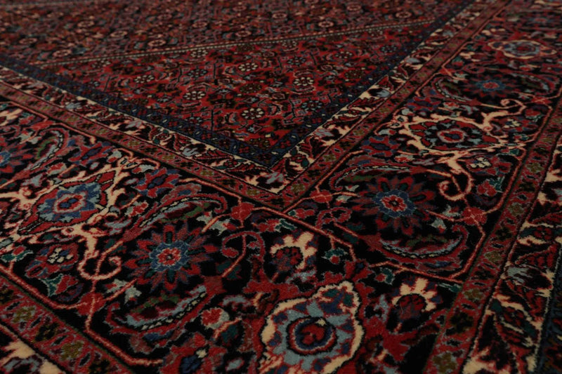 8x10 Red Hand Knotted Wool Authentic Bidjar medallion 300 KPSI Persian Oriental Area Rug