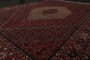 8x10 Red Hand Knotted Wool Authentic Bidjar medallion 300 KPSI Persian Oriental Area Rug