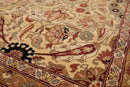 6' x 8'11" Hand Knotted 100% Wool 200 KPSI Oriental Area Rug Warm Beige