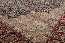 6'8" x 9'' Hand Knotted Wool Tabriz 16/18 Pak Persian 300 KPSI Area Rug Navy
