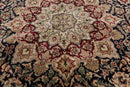 6'8" x 9'' Hand Knotted Wool Tabriz 16/18 Pak Persian 300 KPSI Area Rug Navy