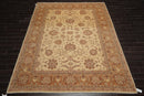 8'2" x 11'4" Hand Knotted Wool Stone Wash Peshawar Vegetable Dyes Area Rug Beige