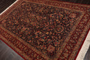 5'11" x 9' Hand Knotted Wool 300 KPSI Sarouk Oriental Area Rug Midnight Blue