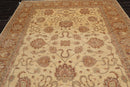 8'2" x 11'4" Hand Knotted Wool Stone Wash Peshawar Vegetable Dyes Area Rug Beige
