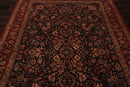 5'11" x 9' Hand Knotted Wool 300 KPSI Sarouk Oriental Area Rug Midnight Blue