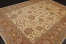 8'2" x 11'4" Hand Knotted Wool Stone Wash Peshawar Vegetable Dyes Area Rug Beige