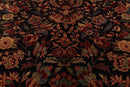 5'11" x 9' Hand Knotted Wool 300 KPSI Sarouk Oriental Area Rug Midnight Blue