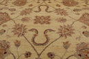 8'2" x 11'4" Hand Knotted Wool Stone Wash Peshawar Vegetable Dyes Area Rug Beige
