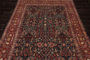 5'9"x8'9" Authentic Vintage Hand Knotted Turkish Hereke 200KPSI Area Rug Black