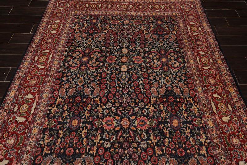 5'9"x8'9" Authentic Vintage Hand Knotted Turkish Hereke 200KPSI Area Rug Black