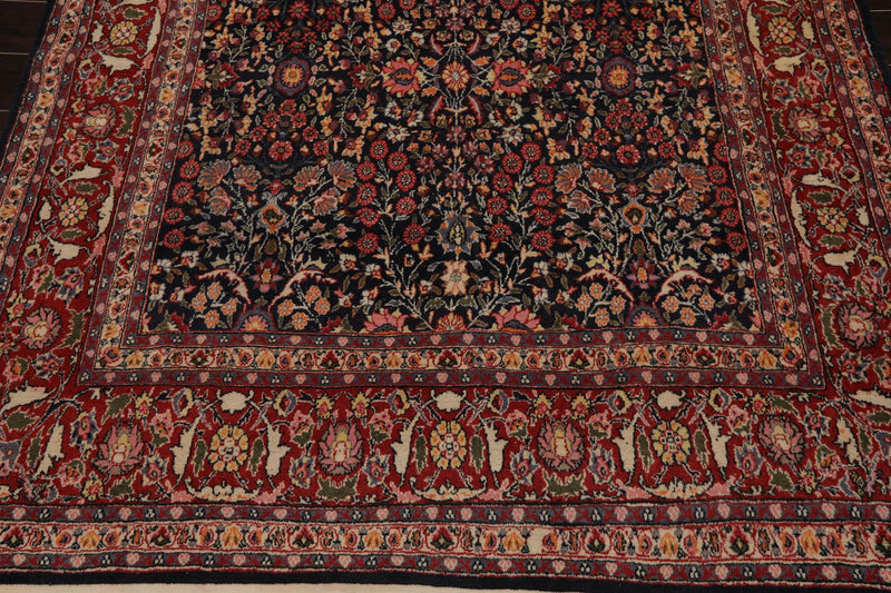 5'9"x8'9" Authentic Vintage Hand Knotted Turkish Hereke 200KPSI Area Rug Black