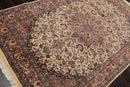 4'7" x 7'2" Hand Knotted Wool 16/18 PakPersian 300 KPSI Area Rug Ivory