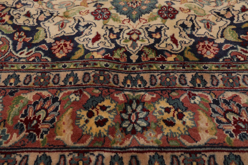 4'7" x 7'2" Hand Knotted Wool 16/18 PakPersian 300 KPSI Area Rug Ivory