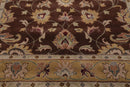 8' x 10' Handmade 100% Wool Kashaan Traditional Oriental Area Rug Brown