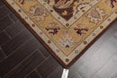 8' x 10' Handmade 100% Wool Kashaan Traditional Oriental Area Rug Brown