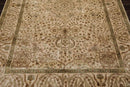 6'2" x 8'10" Hand Knotted 100% Silk Traditional 250 KPSI Oriental Area Rug Beige