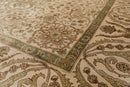 6'2" x 8'10" Hand Knotted 100% Silk Traditional 250 KPSI Oriental Area Rug Beige