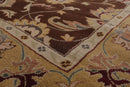 8' x 10' Handmade 100% Wool Kashaan Traditional Oriental Area Rug Brown