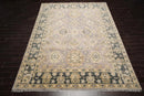 9'x12' Hand Knotted Oushak 100% Wool Transitional Oriental Area Rug Gray, Moss Color