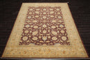 9'1"x 11'11" Hand Knotted Wool Stone Wash Peshawar Vegetable Dyes Area Rug Brown