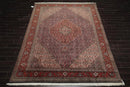 8x11 Navy, Rust Hand Knotted 100% Wool 250 KPSI Authentic Mahi Tabrizz Oriental Area Rug