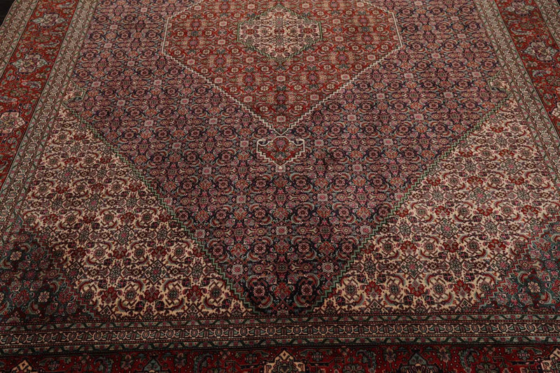 8x11 Navy, Rust Hand Knotted 100% Wool 250 KPSI Authentic Mahi Tabrizz Oriental Area Rug