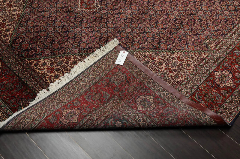 8x11 Navy, Rust Hand Knotted 100% Wool 250 KPSI Authentic Mahi Tabrizz Oriental Area Rug