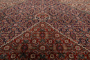 8x11 Navy, Rust Hand Knotted 100% Wool 250 KPSI Authentic Mahi Tabrizz Oriental Area Rug