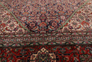 8x11 Navy, Rust Hand Knotted 100% Wool 250 KPSI Authentic Mahi Tabrizz Oriental Area Rug