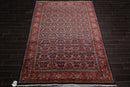 6'10" x 10'5" Hand Knotted 100% Wool Authentic Heraati Oriental Area Rug Navy