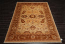 8'3"x11'4" Hand Knotted Wool Stone Wash Peshawar Vegetable Dye Area Rug Beige/Tan