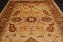 8'3"x11'4" Hand Knotted Wool Stone Wash Peshawar Vegetable Dye Area Rug Beige/Tan