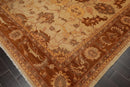 8'3"x11'4" Hand Knotted Wool Stone Wash Peshawar Vegetable Dye Area Rug Beige/Tan