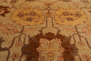 8'3"x11'4" Hand Knotted Wool Stone Wash Peshawar Vegetable Dye Area Rug Beige/Tan