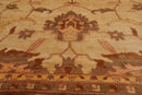 8'3"x11'4" Hand Knotted Wool Stone Wash Peshawar Vegetable Dye Area Rug Beige/Tan