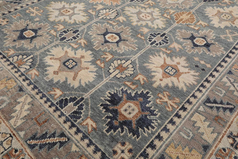 7' 11''x10' Hand Knotted Oushak 100% Wool Arts & Crafts Oriental Area Rug Slate, Taupe Color