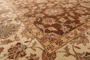 9x12 Brown, Beige Hand Knotted 100% Wool Agra 200 KPSI Oriental Area Rug