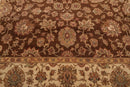 9x12 Brown, Beige Hand Knotted 100% Wool Agra 200 KPSI Oriental Area Rug