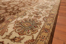 9x12 Brown, Beige Hand Knotted 100% Wool Agra 200 KPSI Oriental Area Rug